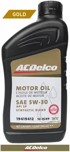 Olej silnikowy 5W30 API SP GF-6 ACDelco Gold Synthetic Blend 10-9289 - Płyny eksploatacyjne do aut - miniaturka - grafika 1