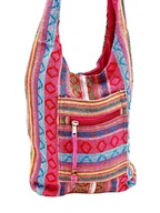 Torebki damskie - Torebka Worek Nepalska Listonoszka Bawełniana Na Ramię Styl Etniczny Na Prezent - miniaturka - grafika 1