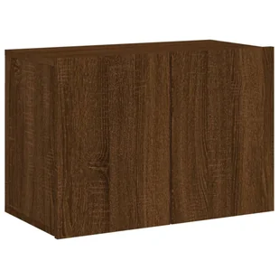 vidaXL Ścienna szafka pod telewizor w kolorze brązowego dębu 60x30x41 cm - Szafki RTV - miniaturka - grafika 1