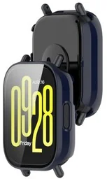 Bizon Etui ze szkłem do zegarka Case+Glass Watch do Xiaomi Redmi Watch 5 Lite, niebieskie - Akcesoria do smartwatchy - miniaturka - grafika 1