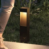 Lampy ogrodowe - Calex Słupek oświetleniowy LED Terni, czarny aluminium, IP65 - miniaturka - grafika 1