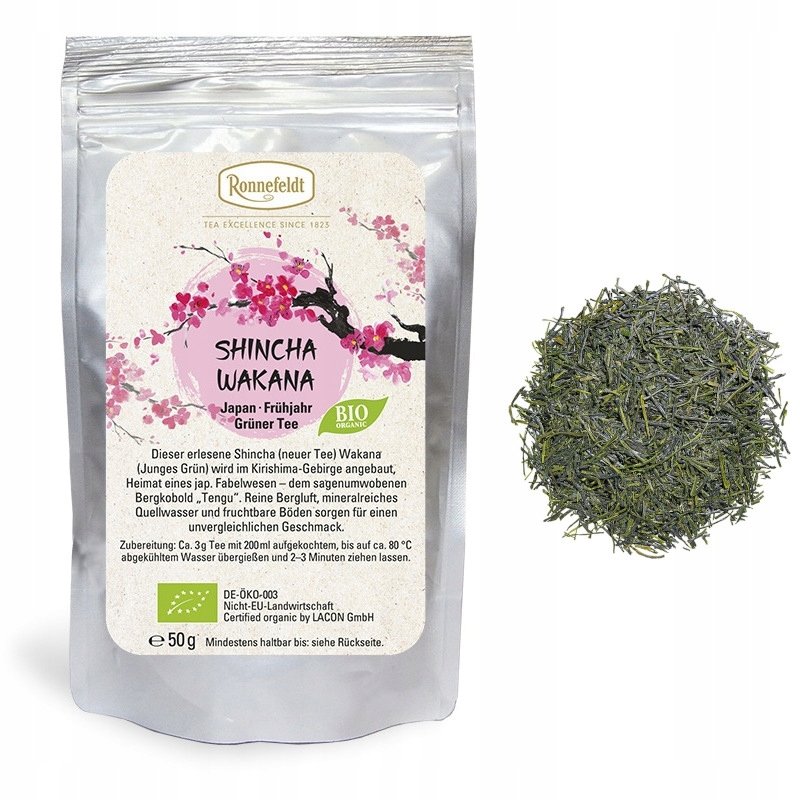 Shincha Wakana Bio 50g Ronnefeldt Sp zielona herbata z Japonii