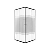 Kabiny prysznicowe - Kabina prysznicowa Xenia SQ 90 BLACK KERRA - miniaturka - grafika 1