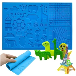 MATA SILIKONOWA SZABLON FORMA WZORY DŁUGOPIS 3D XXL 40 x 26,5 cm - Filamenty i akcesoria do drukarek 3D - miniaturka - grafika 1