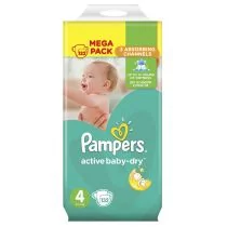 Pampers Procter & Gamble Active Baby-Dry, Pieluszki jednorazowe, rozmiar 4, Maxi, 8-16 kg, 132 szt.