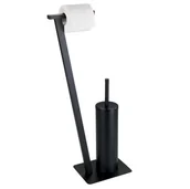 Akcesoria do wc - Wenko Stojak na papier toaletowy i szczotkę wc LIRIO czarny - miniaturka - grafika 1