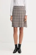 Spódnice - Tommy Hilfiger spódnica kolor brązowy mini rozkloszowana WW0WW46651 - miniaturka - grafika 1