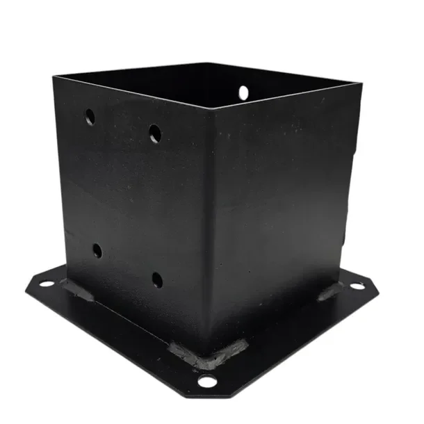 Podstawa Słupa Czarna 140x140mm Przykręcana Do Betonu Wspornik Kotwa14x14cm