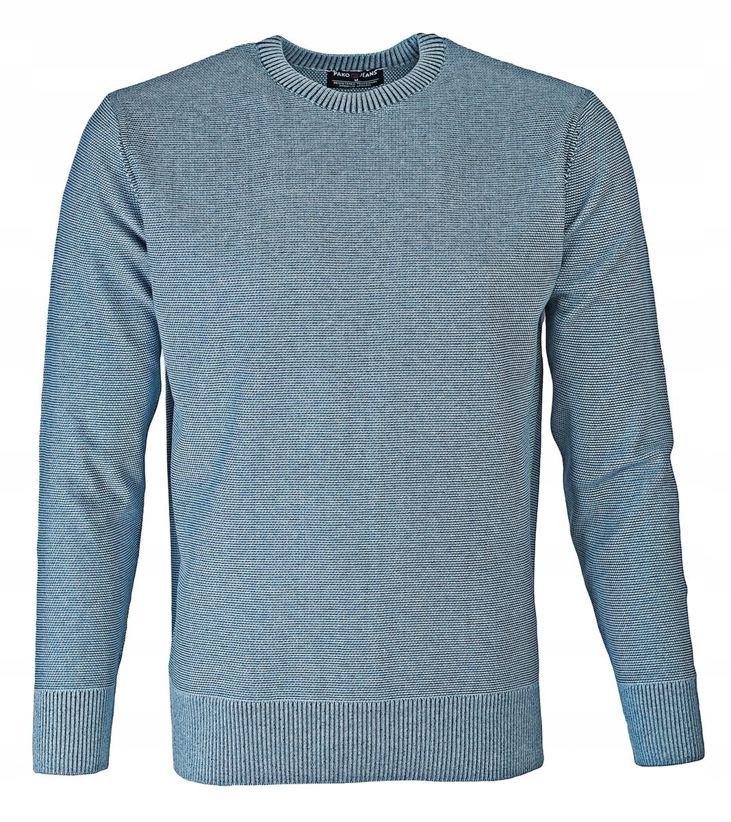 Elegancki SWETER Męski Klasyczny BŁĘKITNY XL Pako Jeans