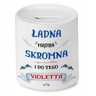 Skarbonki - Skarbonka Dla Violetty Idealny na Urodziny Prezent z Nadrukiem ze Zdjęciem - miniaturka - grafika 1