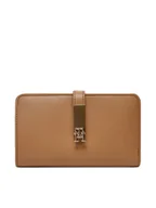 Portfele - Tommy Hilfiger Mały Portfel Damski Th Heritage Med Wallet AW0AW17262 Brązowy - miniaturka - grafika 1