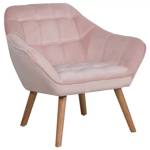 Beliani Fotel welur różowy KARIS - Fotele - miniaturka - grafika 1
