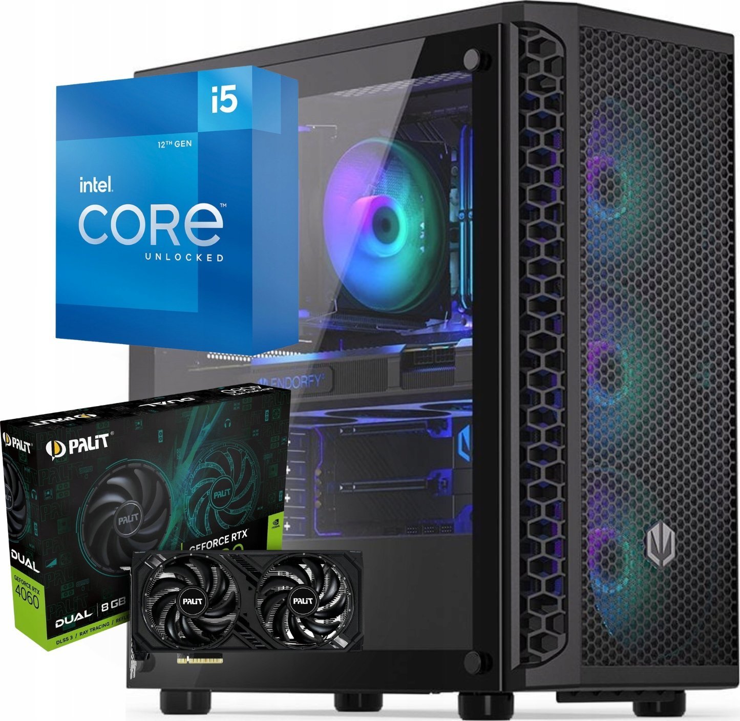 Komputer BSG Raptor V1 Intel Core i5 GeForce RTX 4060 16GB DDR4 512GB SSD Windows 11