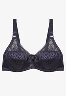 Biustonosze - Granatowy Biustonosz z Regulowanymi Ramiączkami o Koronkowym Wykończeniu Kefefia - Born2be - miniaturka - grafika 1