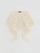 Czapki damskie - Reserved - Ażurowa chusta z bawełny - złamana biel - miniaturka - grafika 1