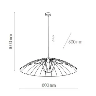 TK Lighting Lampa wisząca TK 6261 z serii BARBELLA ŻARÓWKI - Lampy sufitowe - miniaturka - grafika 3