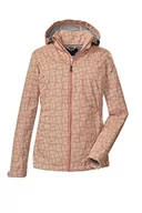 Kurtki damskie - Killtec Damska kurtka softshell / kurtka outdoorowa z odpinanym kapturem KOS 90 WMN SFTSHLL JCKT; hellapricot, 40, 39140-000 - miniaturka - grafika 1