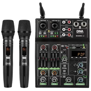 DNA MIXMIC 2 mikser audio USB Bluetooth + mikrofony bezprzewodowe zestaw - Mikrofony estradowe - miniaturka - grafika 2