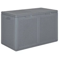 Skrzynie ogrodowe - Skrzynia ogrodowa, szara, rattan PP, 180 L Lumarko! - miniaturka - grafika 1