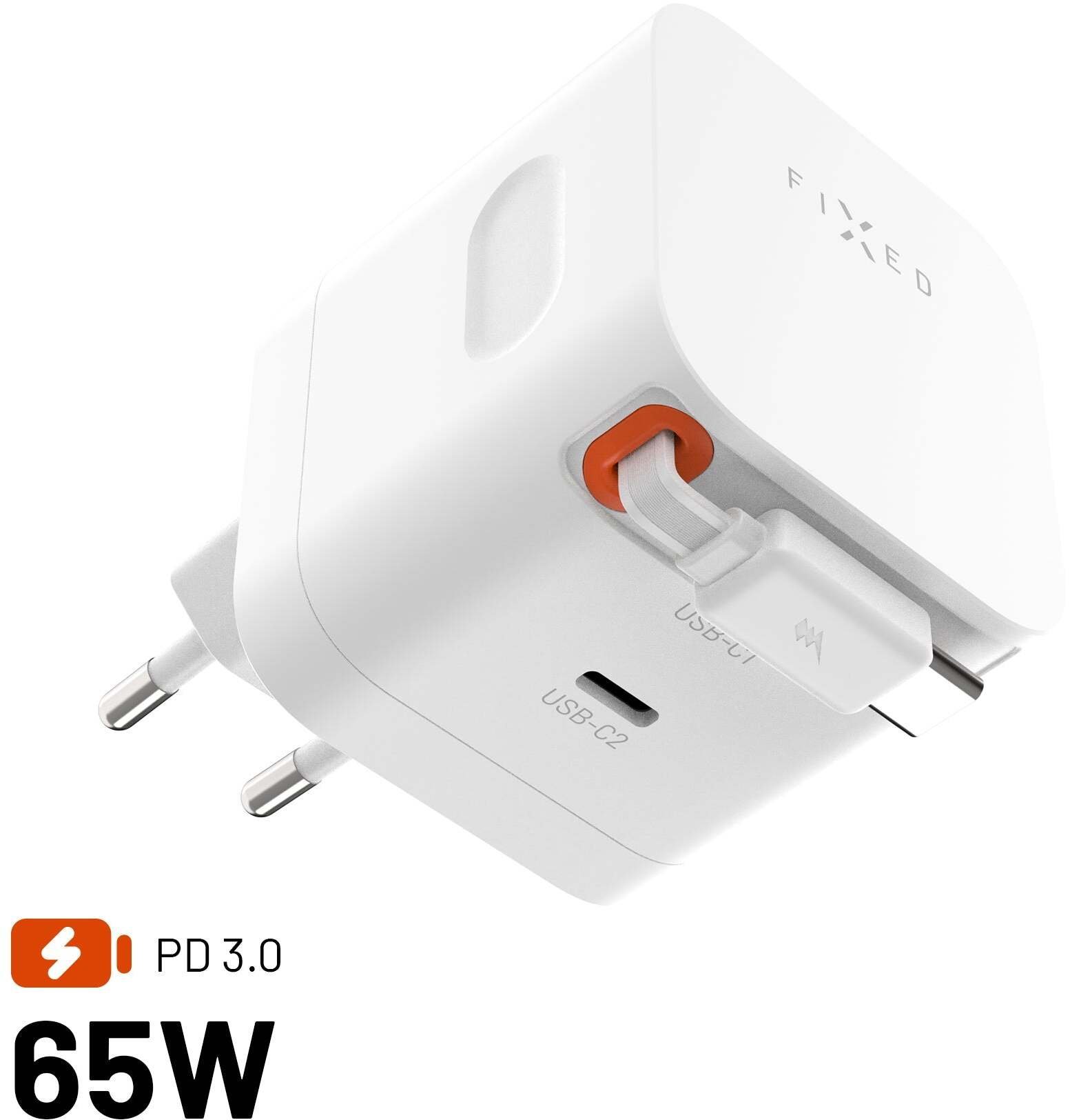 Ładowarka Fixed 1x USB-C 3.25 A FIXCG65R-2C-WH