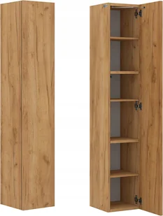 Szafka łazienkowa słupek 160cm dąb - Szafki łazienkowe - miniaturka - grafika 1