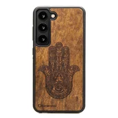 Etui i futerały do telefonów - Drewniane Etui Bewood Samsung Galaxy S23 HAMSA IMBUIA - miniaturka - grafika 1