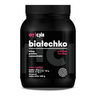 Białechko Słony karmel Proszek do rozpuszczania, 600 g - Odżywki białkowe - miniaturka - grafika 1