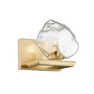 Zuma Line Kinkiet LAMPA ścienna ROCK W0488-01A-U8AC nieregularna OPRAWA szklana modernistyczna złota przezroczysta W0488-01A-U8AC - Lampy ścienne - miniaturka - grafika 1