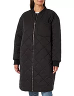 Płaszcze damskie - VERO MODA CURVE Damski płaszcz pikowany VMCNATALIE AW23 Coat CUR, czarny, 48, czarny, 48 - miniaturka - grafika 1