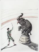 Plakaty - Galeria Plakatu, Plakat, Elephant en liberte, Henri De Toulouse-Lautrec, 29,7x21 cm - miniaturka - grafika 1