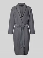 Szlafroki męskie - Szlafrok o kroju regular fit z czystej bawełny - miniaturka - grafika 1