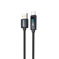Kable USB - Kabel przewód L7T USB-A - USB-C 66W z wyświetlaczem LED 1m - czarny DUDAO - miniaturka - grafika 1