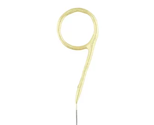 Wondercandle Zimne ognie "Cyfra 9", złota, WonderCandle, 18 cm PL-10509 - Pirotechnika i fajerwerki - miniaturka - grafika 2