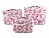 Pojemniki na zabawki - Flaming kuferek na kosmetyki zestaw 3w1 organizer - miniaturka - grafika 1