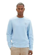 Bluzy męskie - TOM TAILOR Bluza męska, 32245 – Washed Out Middle Blue, 3XL - miniaturka - grafika 1