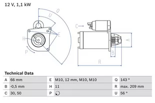 BOSCH Rozrusznik 0 986 025 390 - Rozruszniki - miniaturka - grafika 1