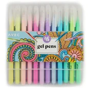 Długopisy - DŁUGOPISY ŻELOWE kolorowe ŻELOPISY szkolne zestaw długopisów żelowych 48szt - miniaturka - grafika 1