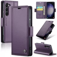 Etui i futerały do telefonów - Etui CaseMe Leather do Samsung Galaxy S23 - Fioletowy - miniaturka - grafika 1