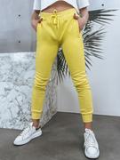 Spodnie damskie - Spodnie damskie dresowe FITS żółte Dstreet UY0580z - miniaturka - grafika 1