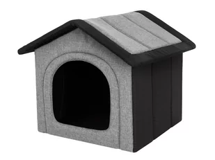 HOBBYDOG Buda dla psa INARII Jasnoszary z czarnym R3 - Budy dla psów - miniaturka - grafika 1