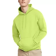 Bluzy męskie - Hanes Bluza męska, EcoSmart polarowa bluza z kapturem, bluza z kapturem z mieszanki bawełny, pluszowa bluza polarowa z kapturem, Zielony (Safety Green), XL - miniaturka - grafika 1