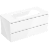 Szafki łazienkowe - Mexen Orio szafka łazienkowa 100 cm z umywalką Vela, 2 szuflady, biała połysk - 91A10-10047-2-BFF00-W23M00 - miniaturka - grafika 1