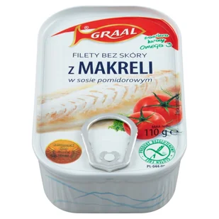 GRAAL Filety bez skóry z makreli w sosie pomidorowym - Konserwy i dania rybne - miniaturka - grafika 1