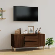 Szafki RTV - Lumarko Szafka pod TV, brązowy dąb, 102x44,5x50 cm - miniaturka - grafika 1