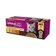 Mokra karma dla kotów - Whiskas Drobiowe Frykasy - mokra karma dla dorosłego kota, w galaretce (kawałki z: kurczakiem, indykiem, drobiem, kaczką) 40 x 85 g - miniaturka - grafika 1