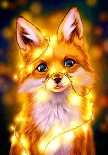 Haft Diamentowy Diamond Painting Mozaika Świetlisty Lisek Moments - Dekoratorstwo - miniaturka - grafika 1