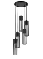 Lampy sufitowe - Fobia lampa wisząca 5-punktowa czarna 33459 - miniaturka - grafika 1