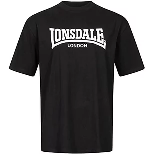 Lonsdale Męski T-shirt Keisley, czarny/biały, S - Koszulki męskie - miniaturka - grafika 1