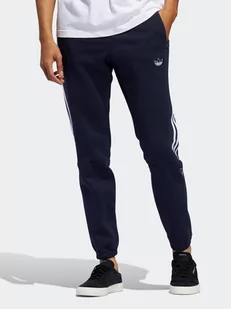 Spodnie dresowe Adidas Outline Sp Flc EJ8792 S Ciemnoniebieskie (4061619490312) - Spodnie sportowe męskie - miniaturka - grafika 1