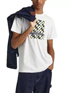 Koszulki męskie - Pepe Jeans Koszulka męska Warren, Biały (nie biały), XL - miniaturka - grafika 1
